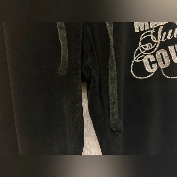 RARE Juicy Couture “Her Majesty” Crown Logo Velour Pants Black | Size XL 👑💖✨ - Picture 17 of 17